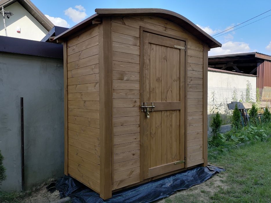 Domek narzędziowy 2 x 1,1m z dachem giętym dwuspadowym na boki