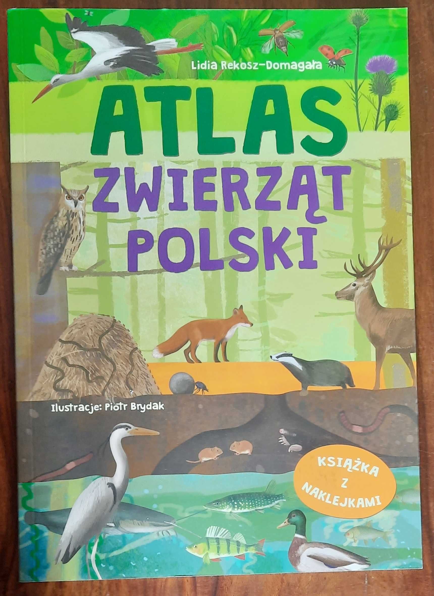 książka dla dzieci pt. "Atlas zwierząt Polski"