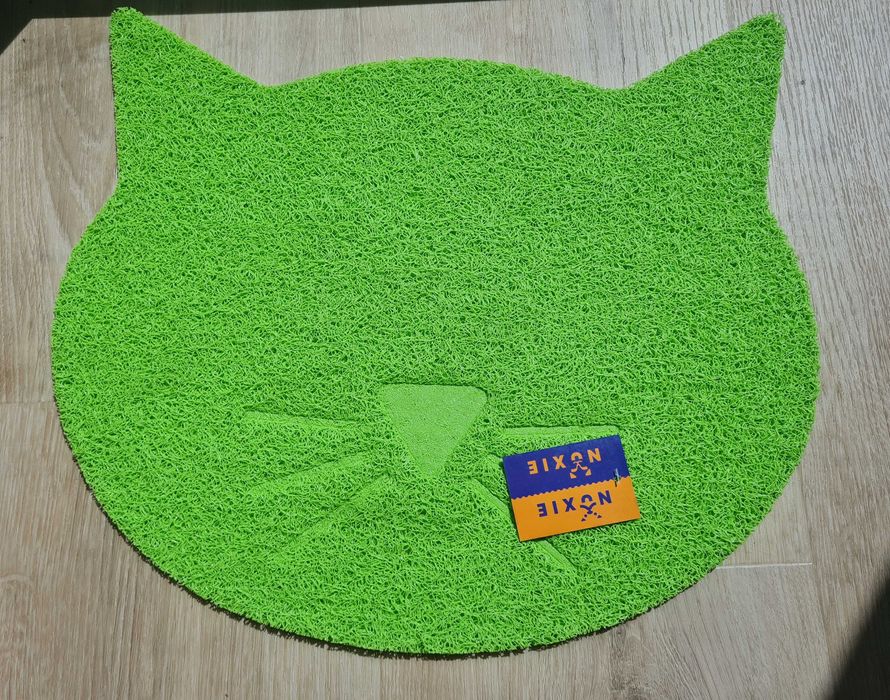 Mata antypoślizgowa dla kota podkładka pod miskę kuwetę zielona