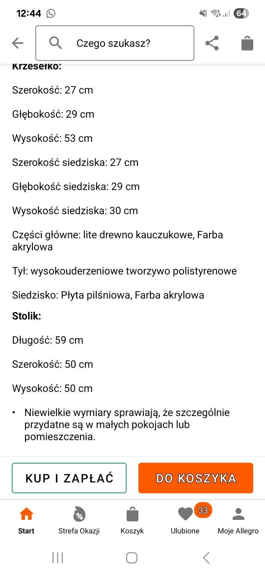 Stolik z krzesełkiem IKEA