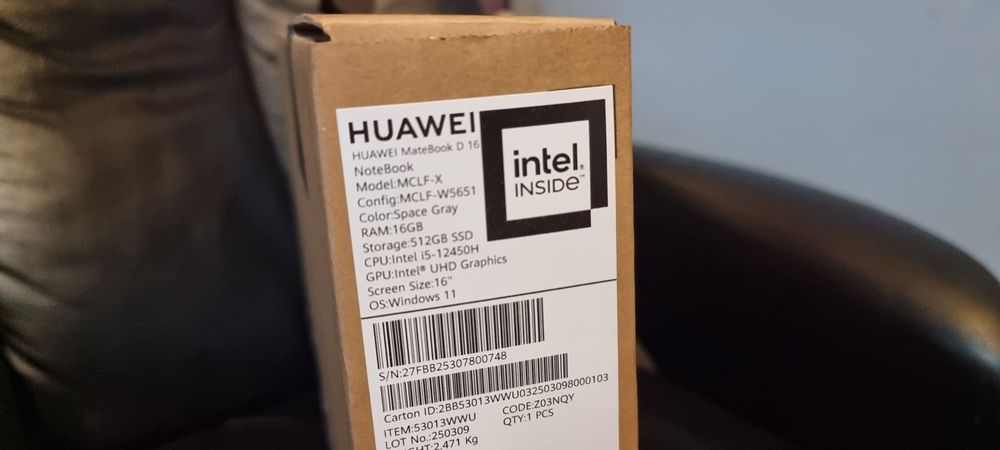 Huawei Matebook D16 MCLF-X/ i5-12450H/ 16GB/ 512GB/ 16" FHD/ GW24
