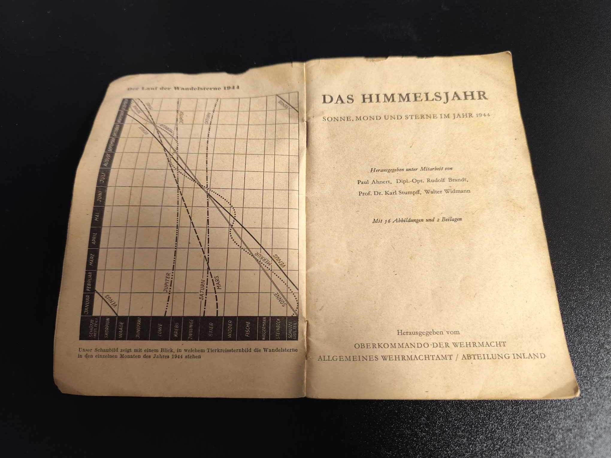 "Das Himmelsjahr" 1944, książeczka dla Luftwaffe