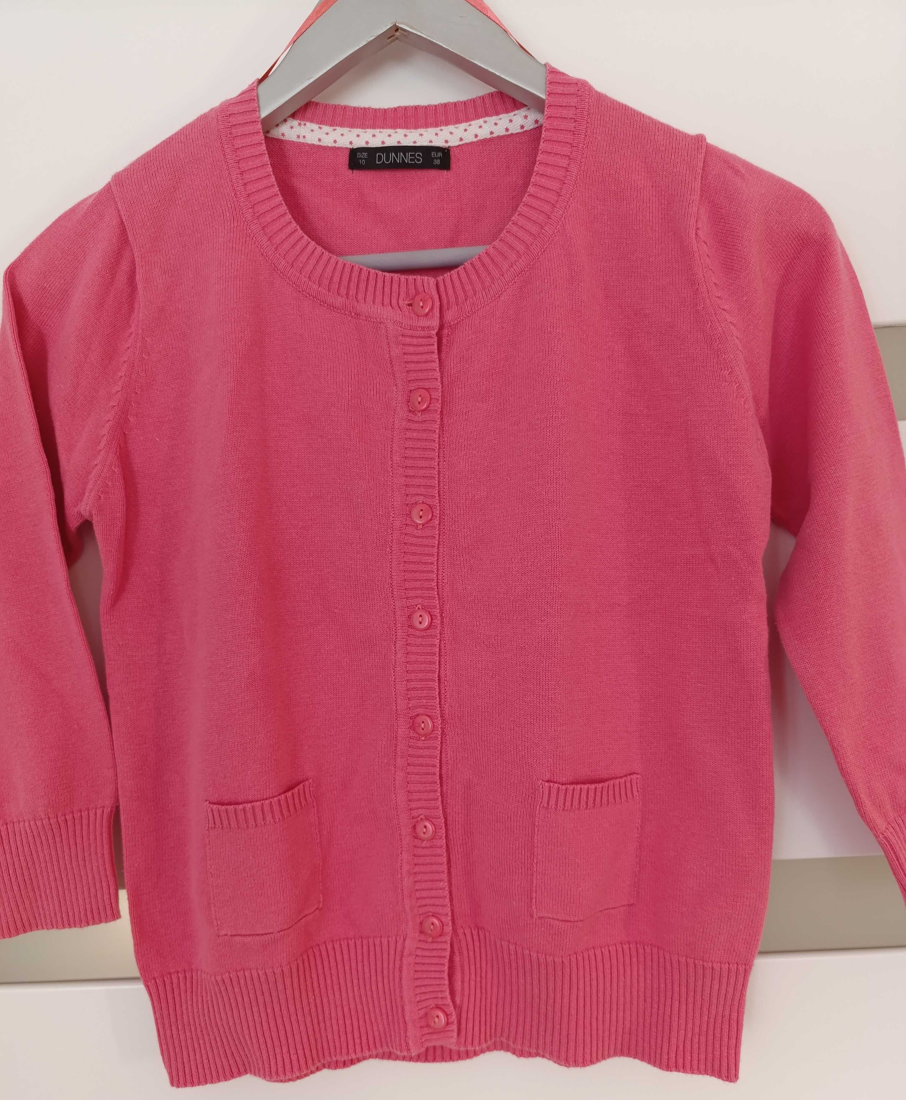 Sweter kardigan DUNNES koral róż 36-38