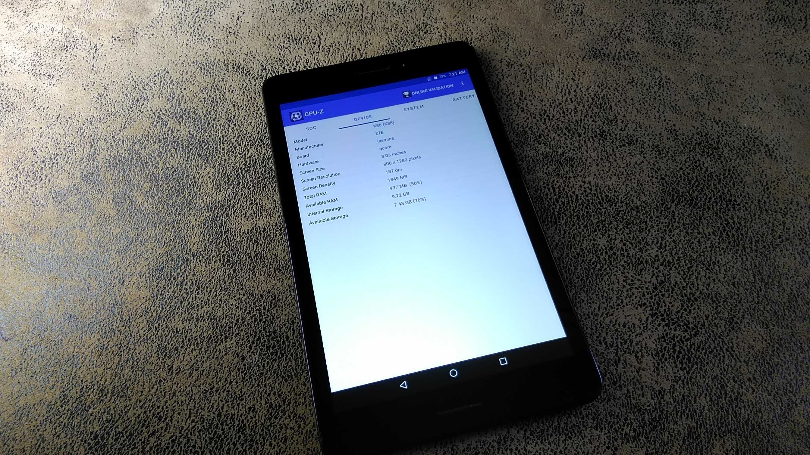 ZTE K88 - 8 дюйма 8 ядер Qualcomm