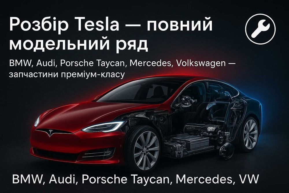 Авторозбирання авто Тесла Model S, Model X, Model 3, Model Y