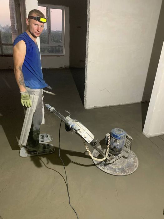 Стяжка пола. Напівсуха стяжка підлоги – 120 грн/м