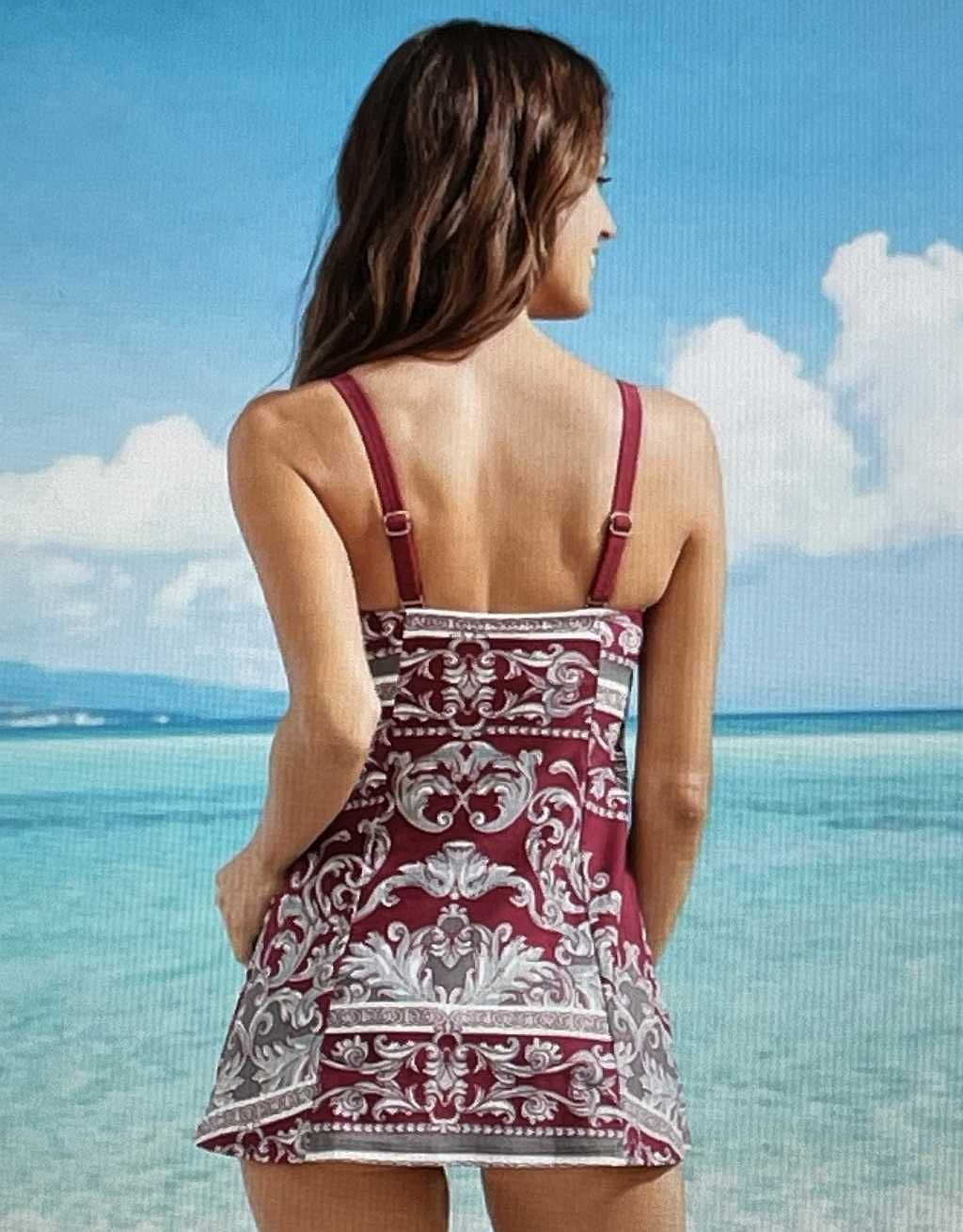 Kostium dwuczęściowy Tankini sukienka Rozmiar 38 75 C-D