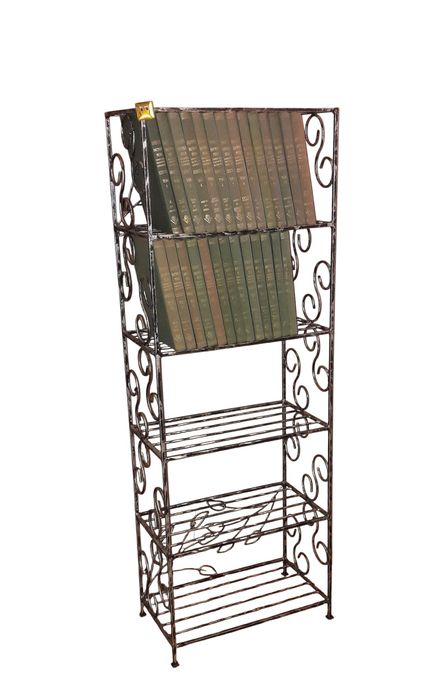Regał półka etażerka biblioteczka metaloplastyka kuty H 130 cm
