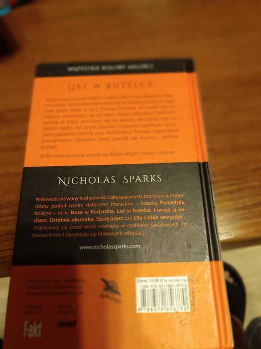 JAK NOWA List w butelce Nicholas Sparks