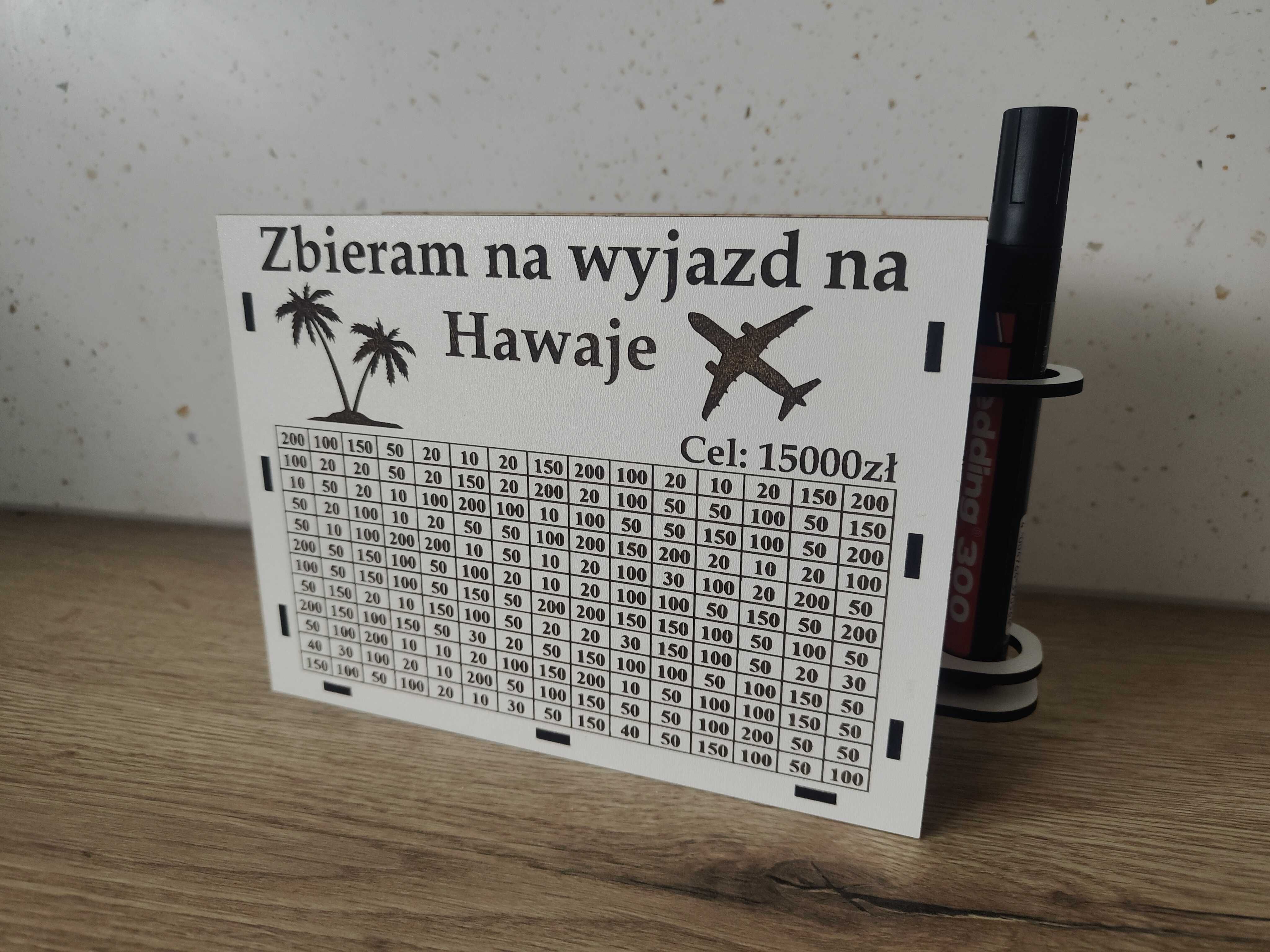 Skarbonka wykreślanka + pisak gratis, indywidualny projekt
