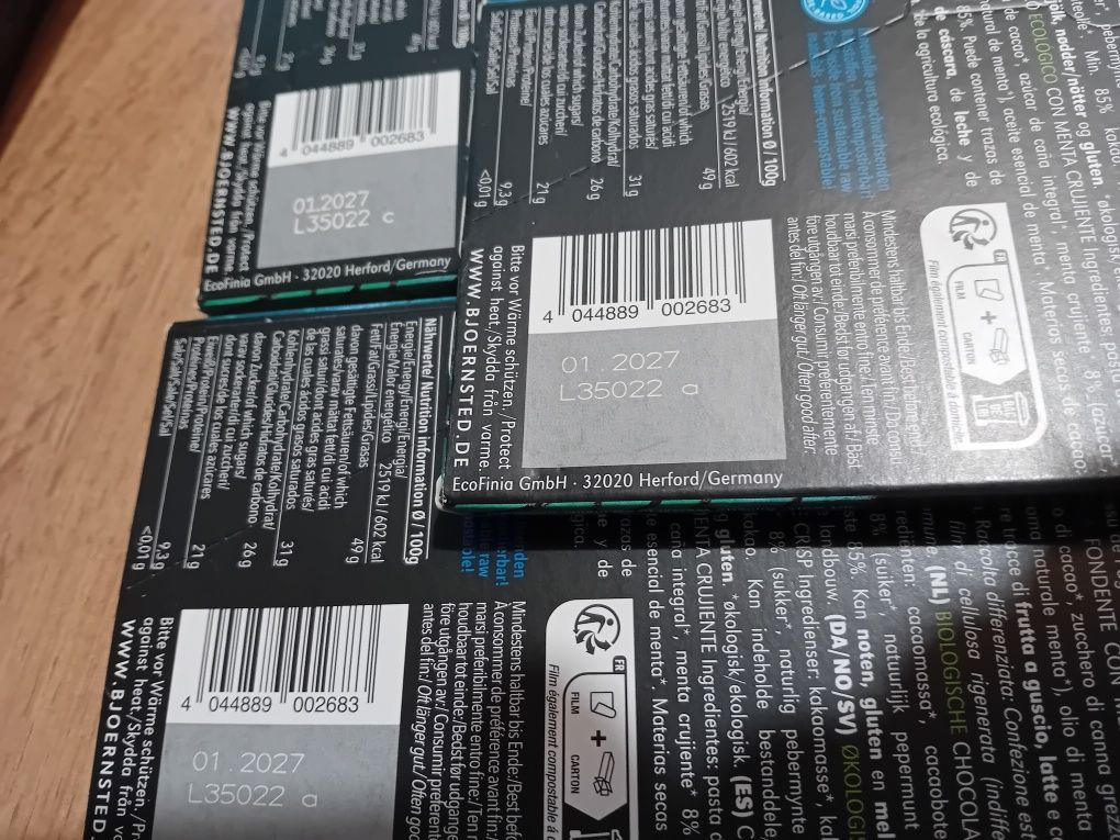 Czekolada, pyszna z Danii. 22 sztuk- 135 zlotych
