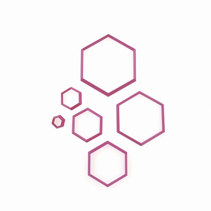 Wykrawacz do mas plastycznych, modeliny - heksagon - zestaw 1 - 6 cm