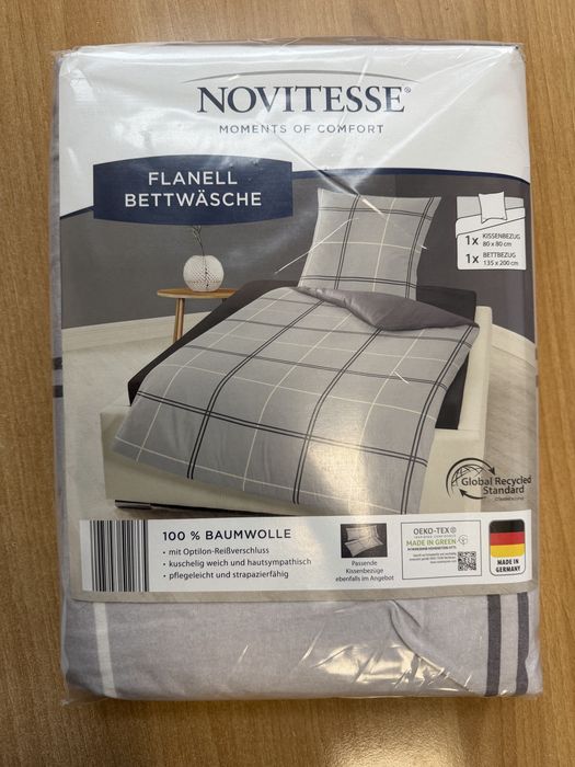 Полуторный Комплект 1.5 Фланель Постельное Белье Хлопок 100% Германия