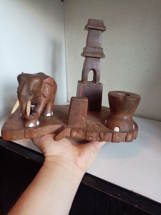 Słoń z Cejlonu kałamarz rzeźba !!