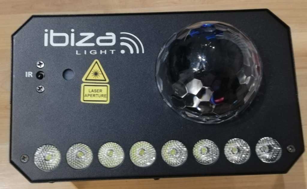 Ibiza COMBI-LAS efekt Astro-Strobo-Laser 3w1