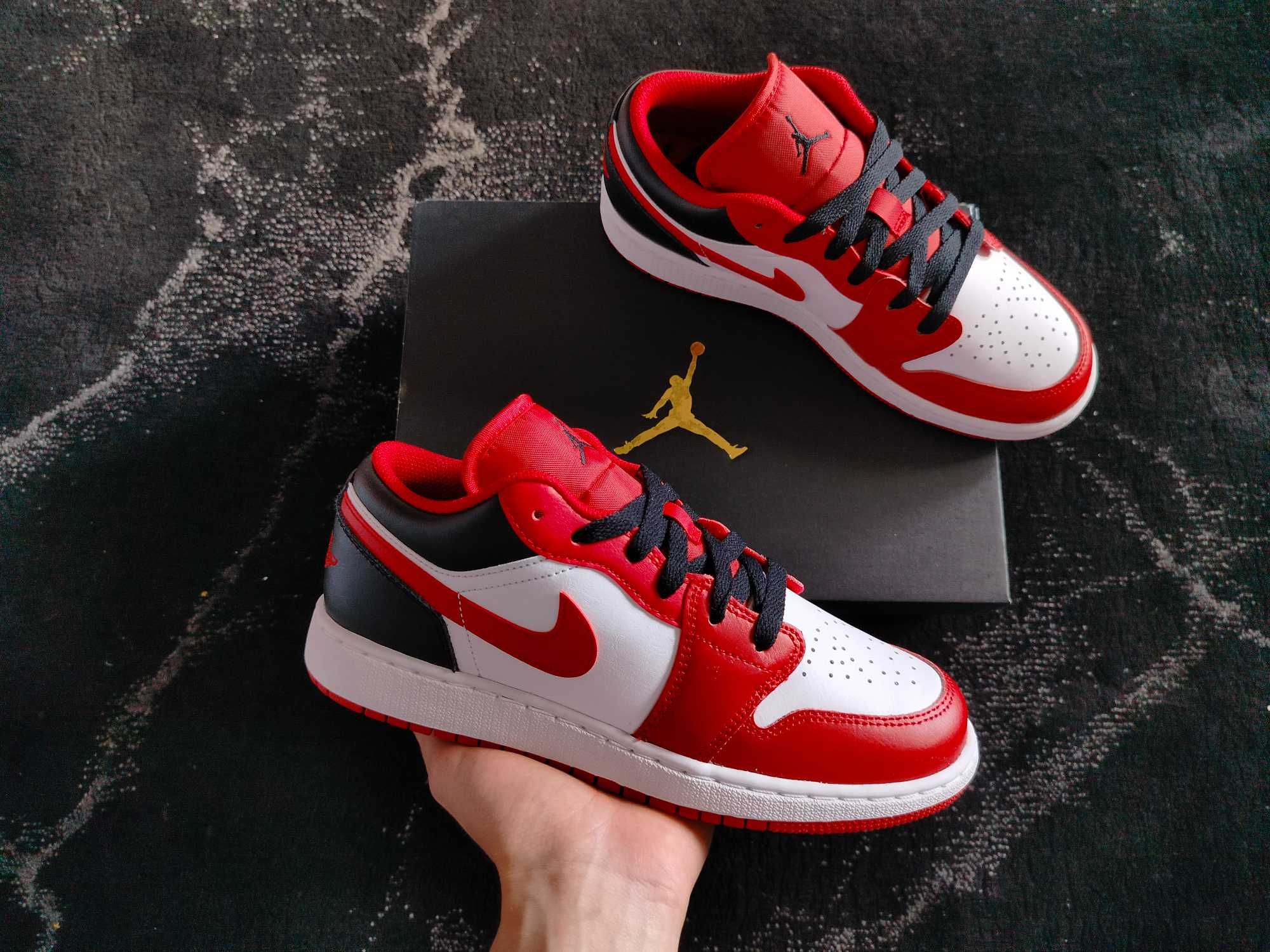 Air Jordan 1 Low - Gym Red Black r. 38.5