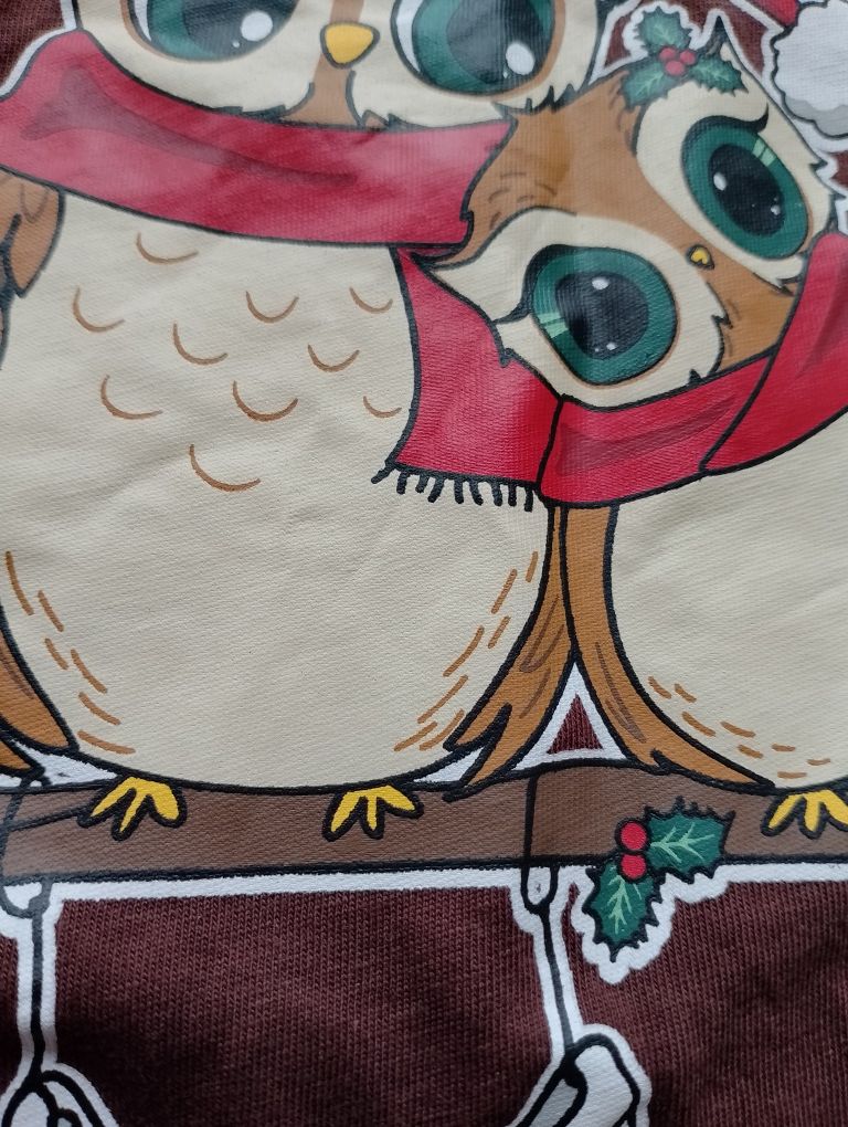 Koszulka t-shirt świąteczna sowa