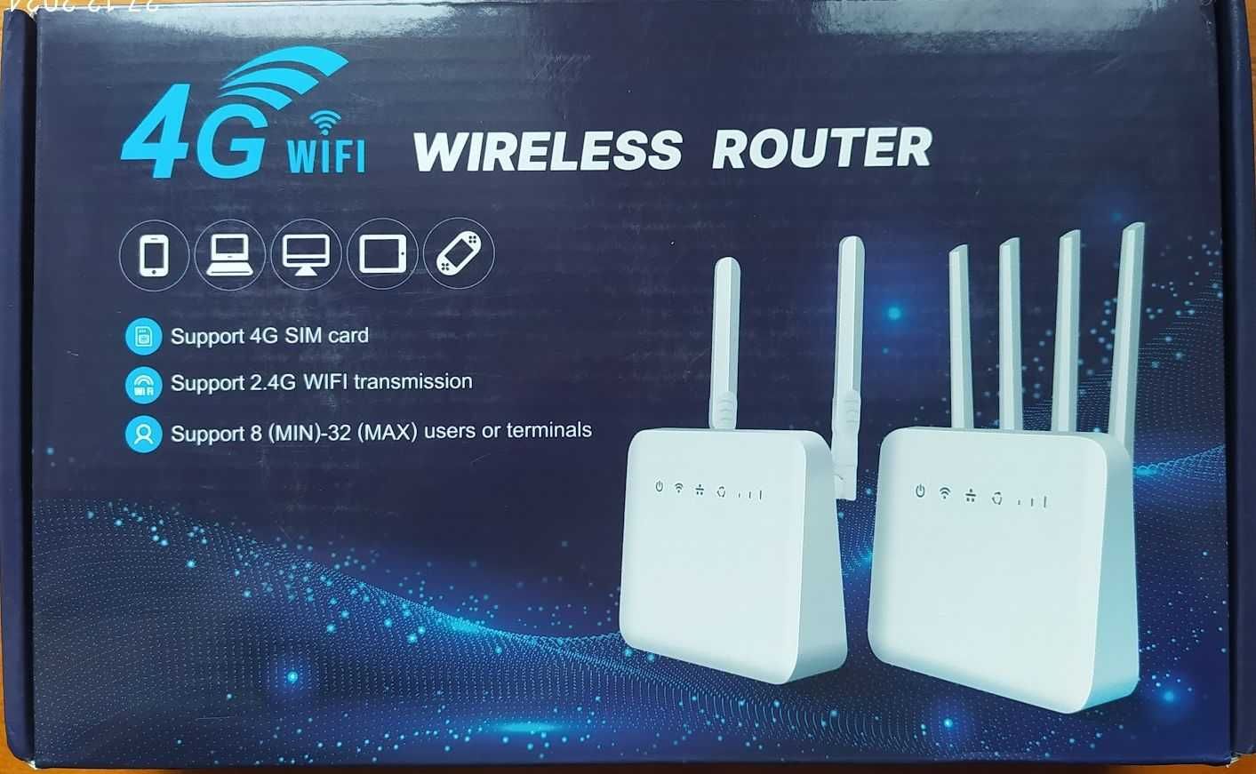 4G LTE роутер під SIM UA, WIFI-6, 32 користувача