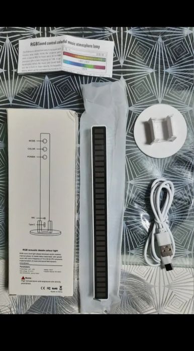 Lampka ledowa - na USB - reaguje na dzwiek