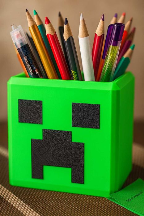 Підставка для ручок та олівців у стилі Minecraft (Кріпер)