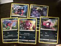 Karty pokemon oryginalne starsze zestaw Grimmsnarl Impidimp Morgrem