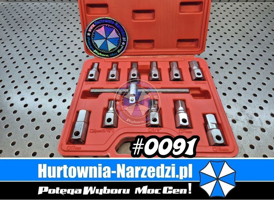 Klucze do korków do oleju 12-el. zestaw klucz do korków oleju