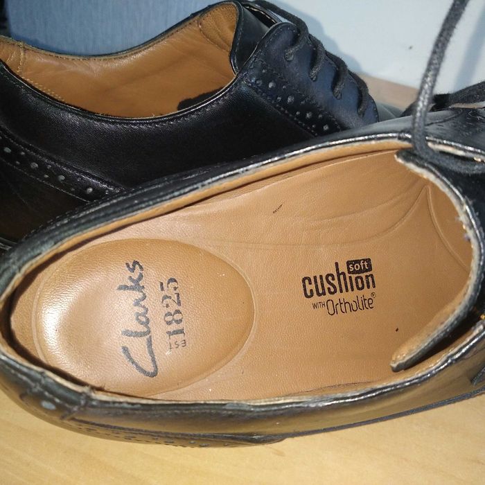 Męskie półbuty wizytowe broksy CLARKS skóra naturalna roz.eu-42.5