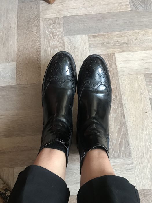 Козаки короткие 39, Кожанные ботинки, челси41р, ботинки на каблуке 41