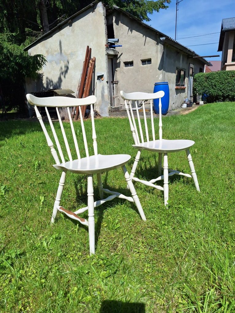 Vintage retro dwa krzesła plus jedno gratis