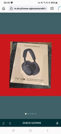 Plomby! Nowa wersja! Słuchawki bezprzewodowe Bowers Wilkins Px7 S2e s2