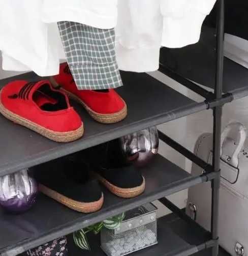 Вішалка Simple Coat Rack Double Row для одягу із полицями