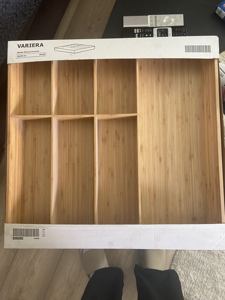 Ikea Variera - Nowy bambusowy wklad do szuflady na sztućce