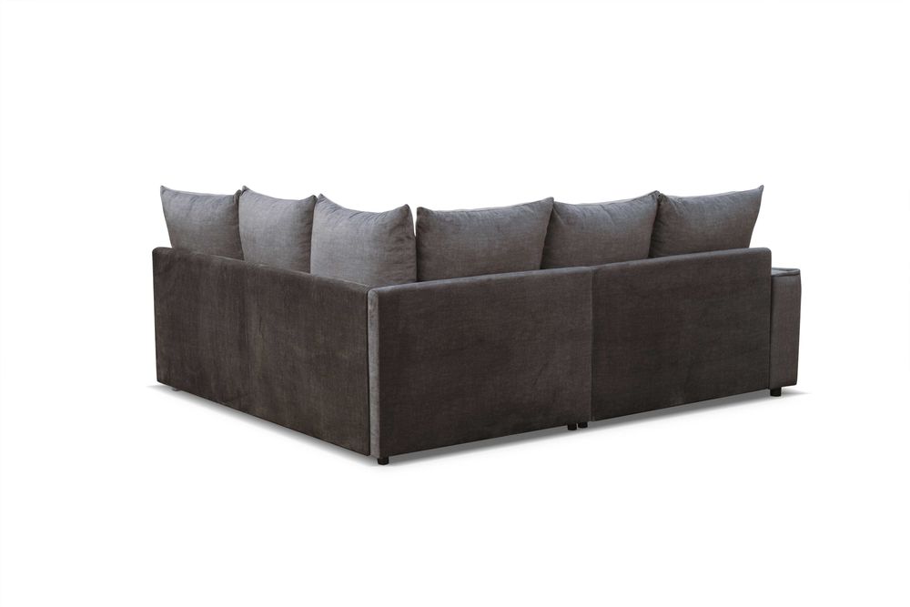 NOWY narożnik od ręki grafitowy z poduszkami WYPRZEDAŻ -60%