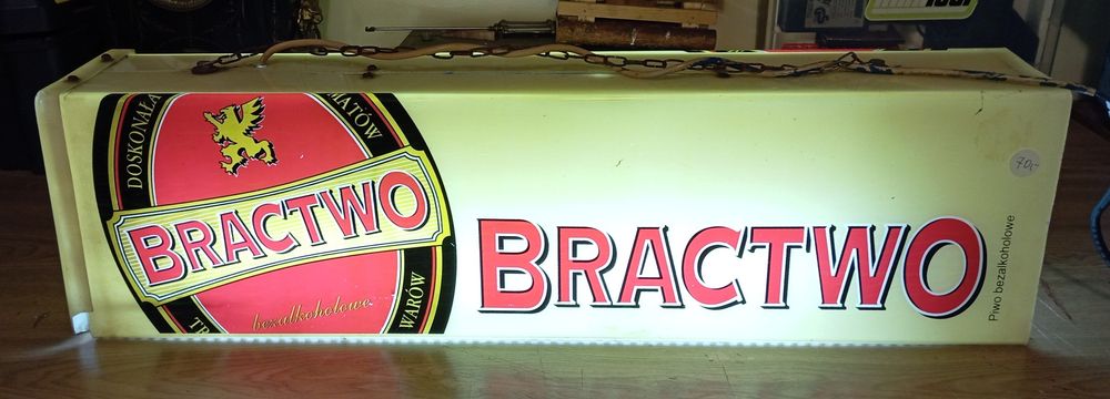 PIWO - szyld podświetlany BRACTWO - Browar Bydgoszcz