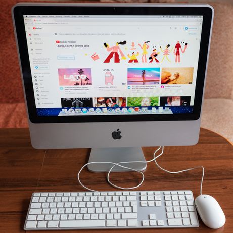 KOMPUTER stacjonarny APPLE iMac 7,1 + klawiatura + mysz- stan idealny!