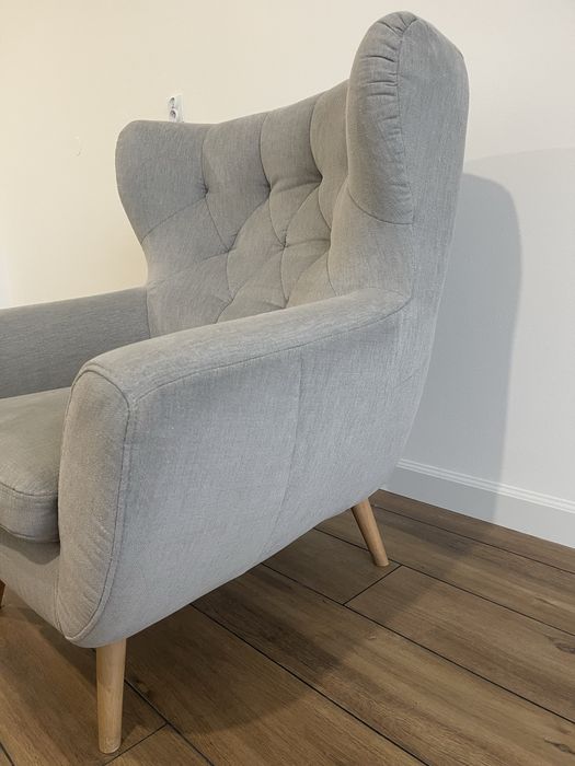 Fotel uszak szary VOSS Gala Collezione