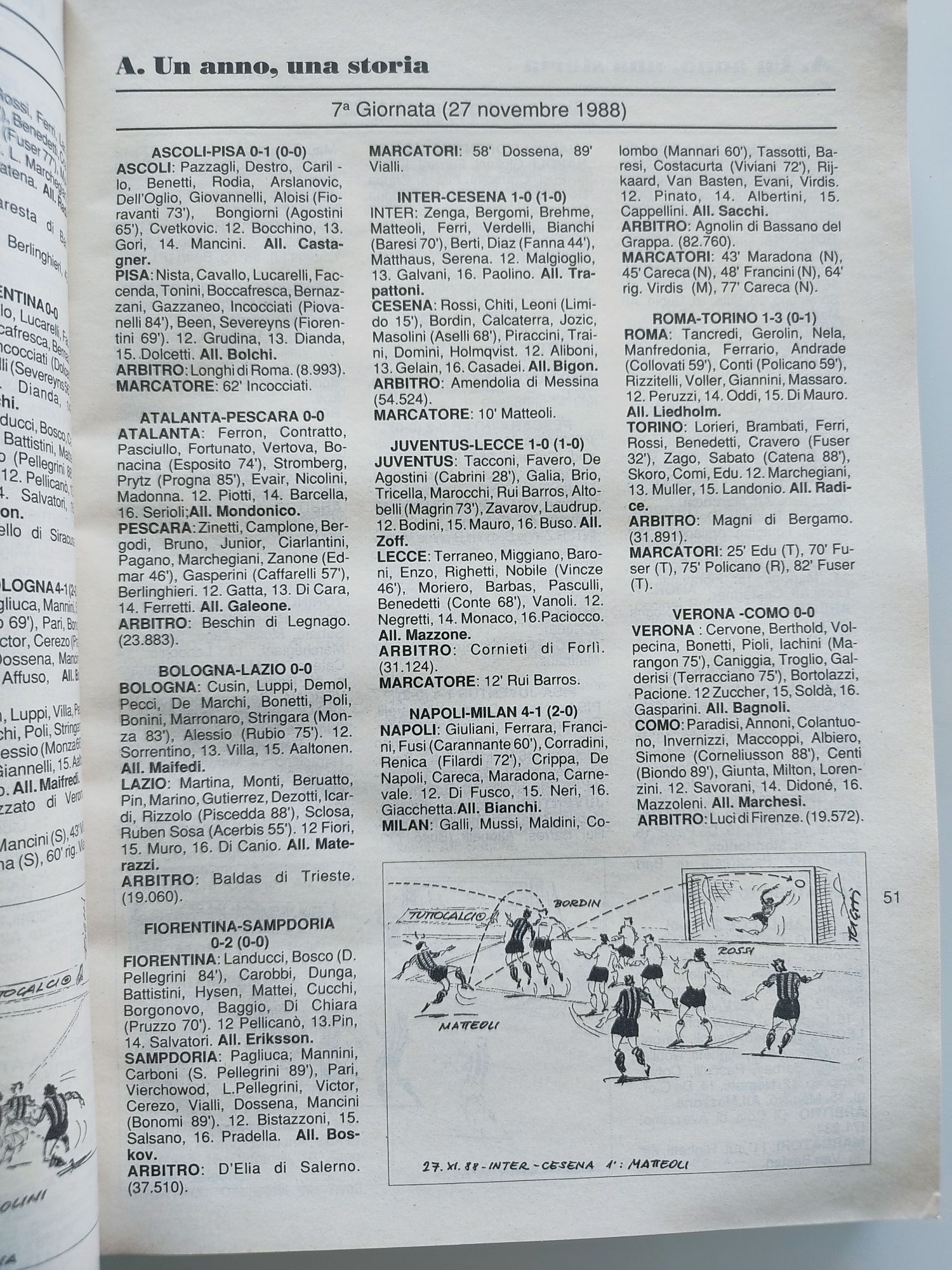 Livro  italiano Anno calcio 1989