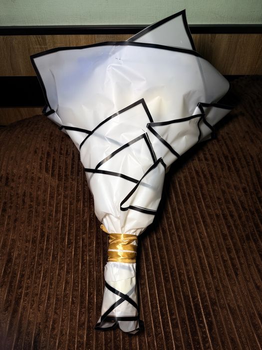 Букет 101 роза, з атласних стрічки, Синього кольору