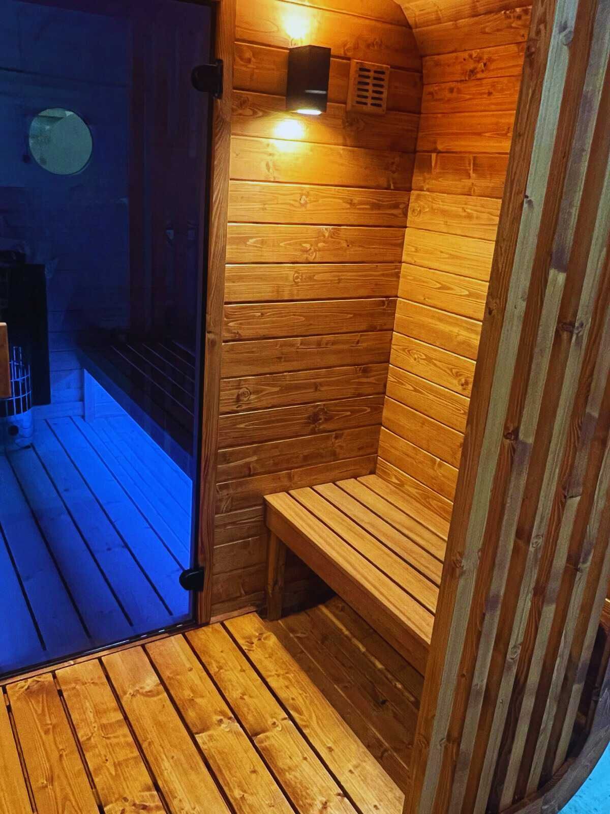 SAUNA - z otwartym przedsionkiem i lamelami. Polski producent!
