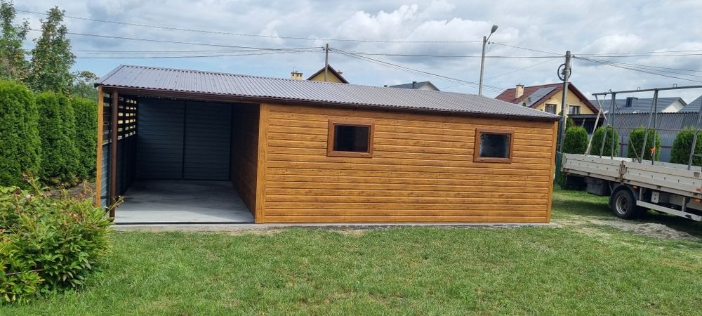 Garaz blaszak 6x6 plus 2m wiaty