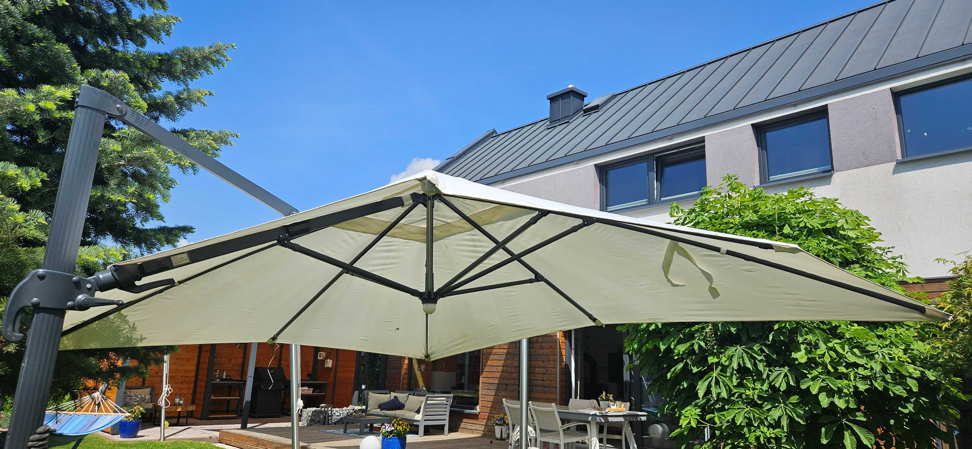 Parasol ogrodowy 300cmx400cm z LED