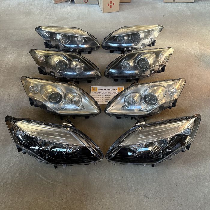 Фара ліва права Рено Лагуна 3 лінза Адаптивний ксенон