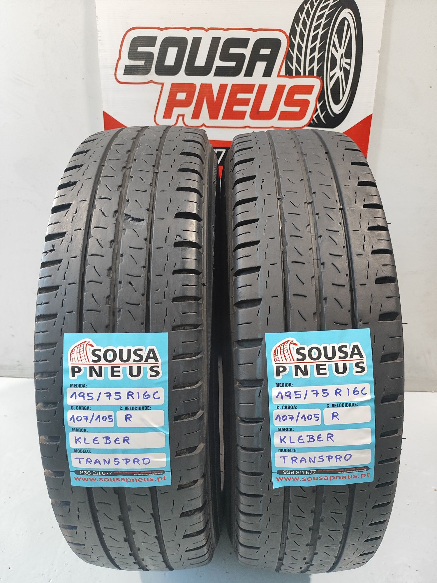 2 pneus semi novos 195-75R16C kleber - Oferta dos portes