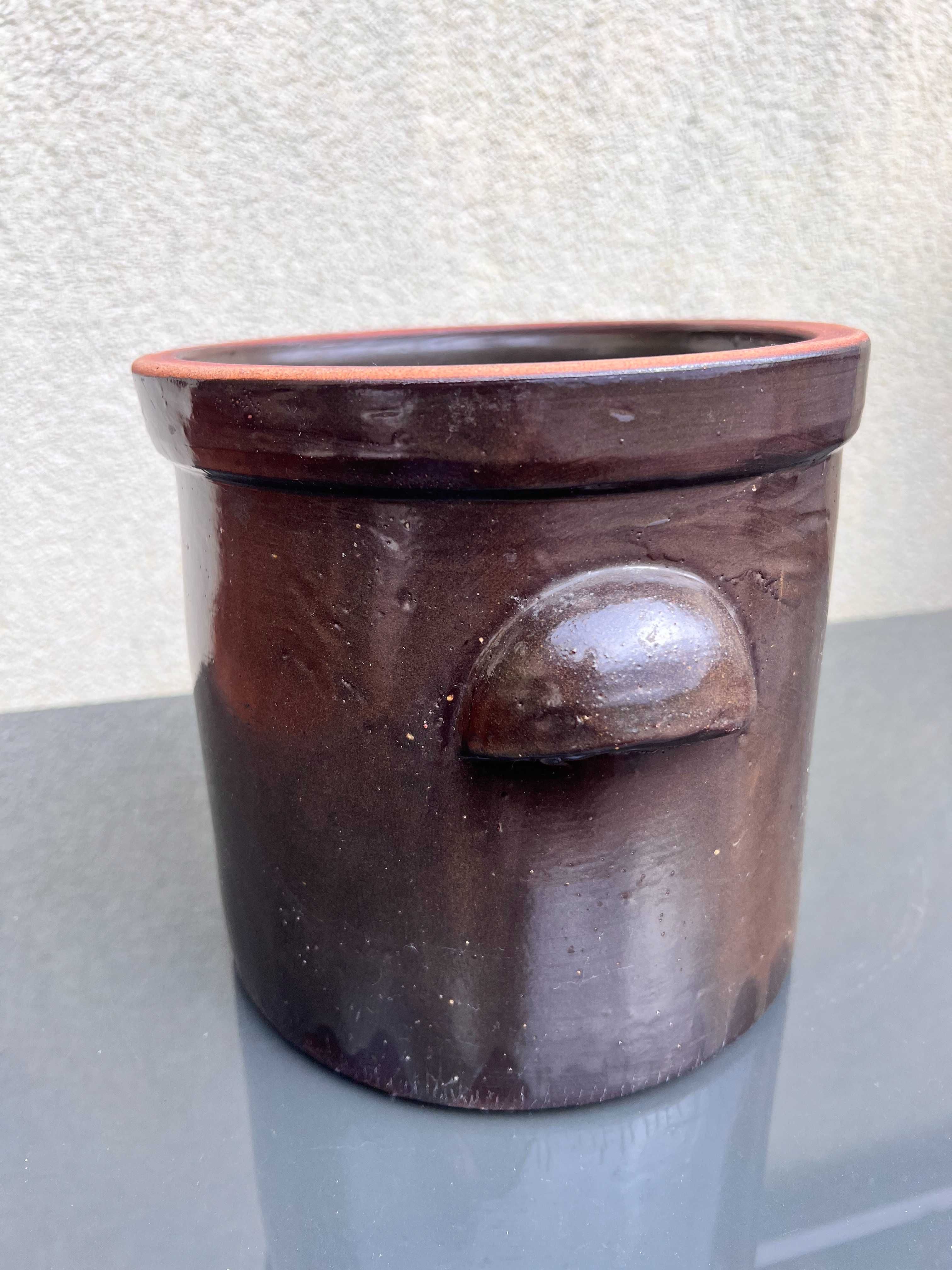 kamionka porcelit gliniak PRL garnek  deko vintage kolekcja