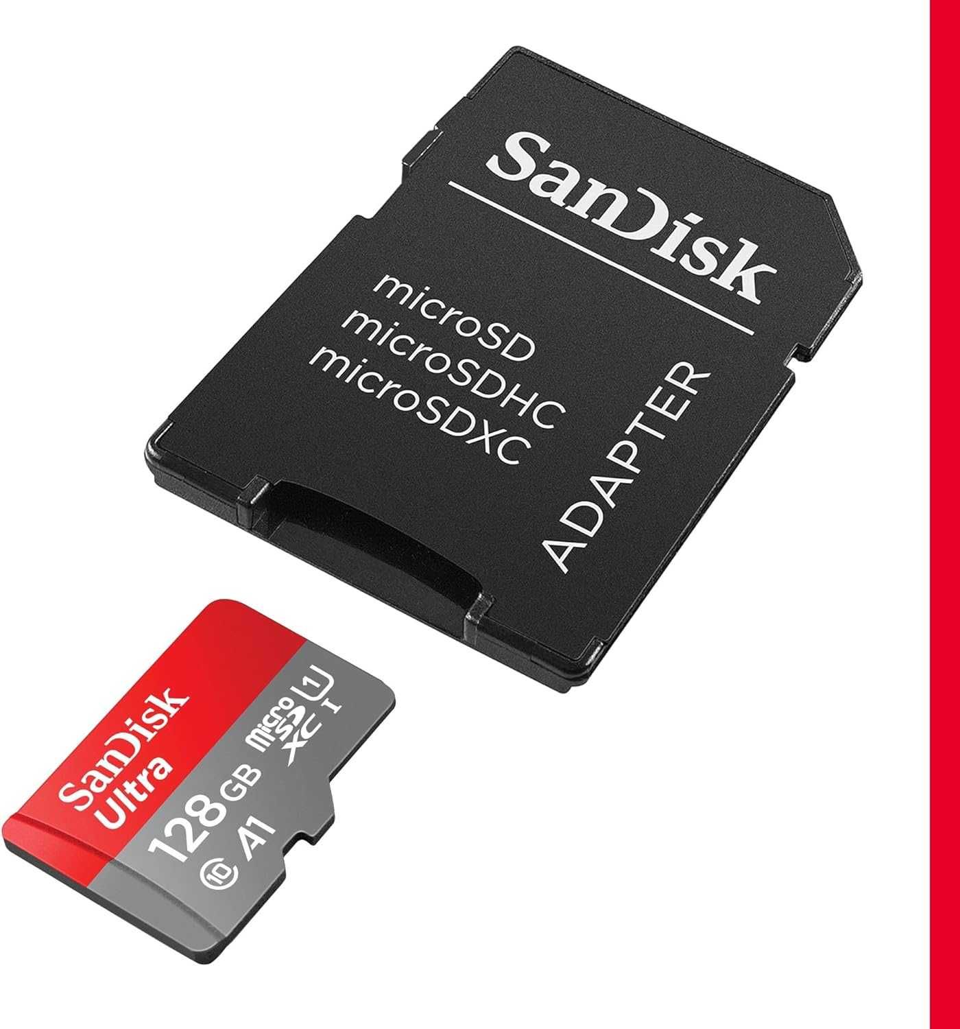 NOVO SanDisk 128GB Ultra Cartão microSDXC 140 MB/s Class 10 U1