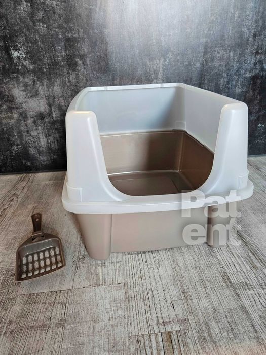 Kuweta dla kota duża otwarta z łopatką pojemna kot dom