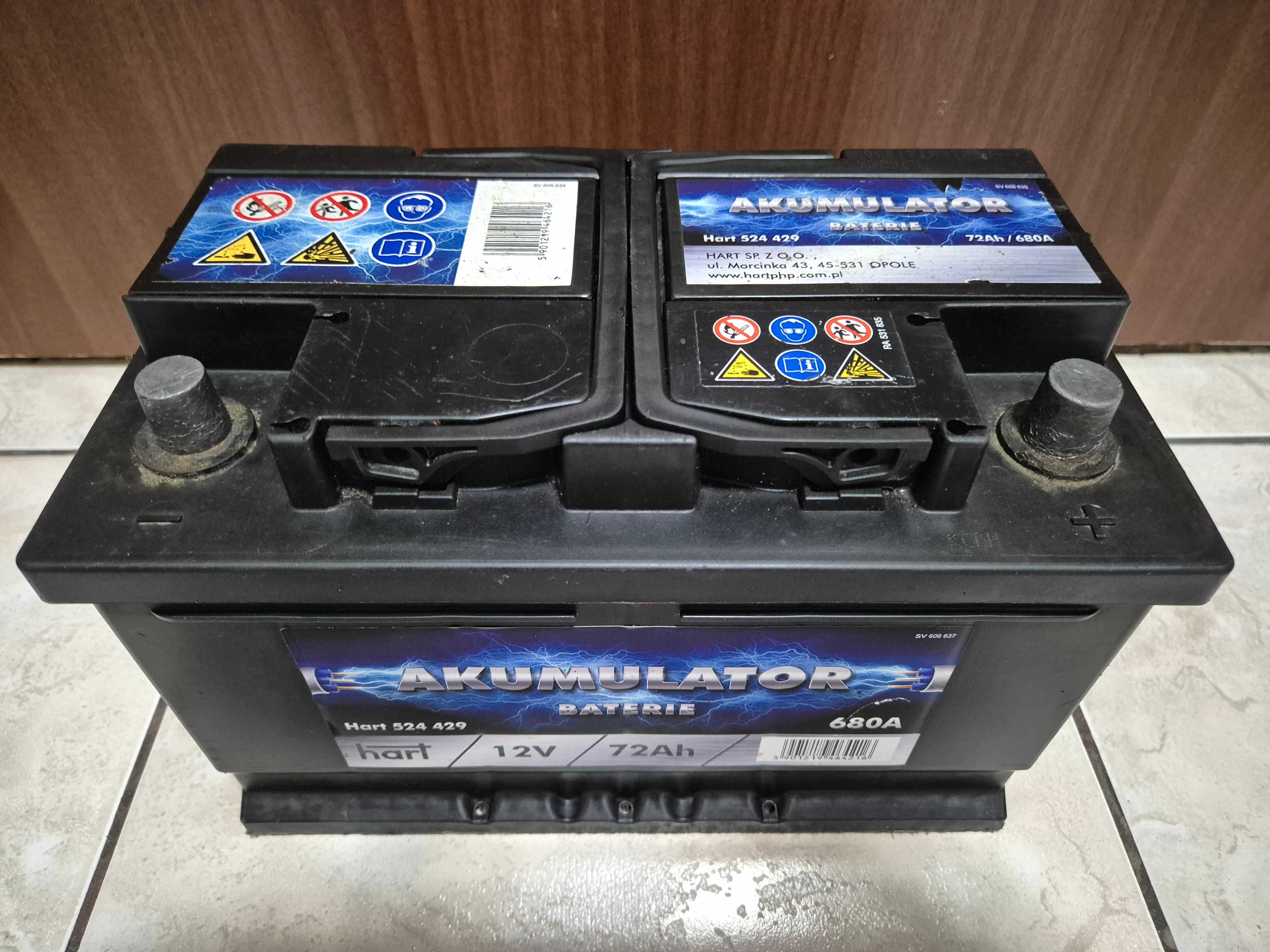 Akumulator Hart 72Ah 680A  100% Sprawny