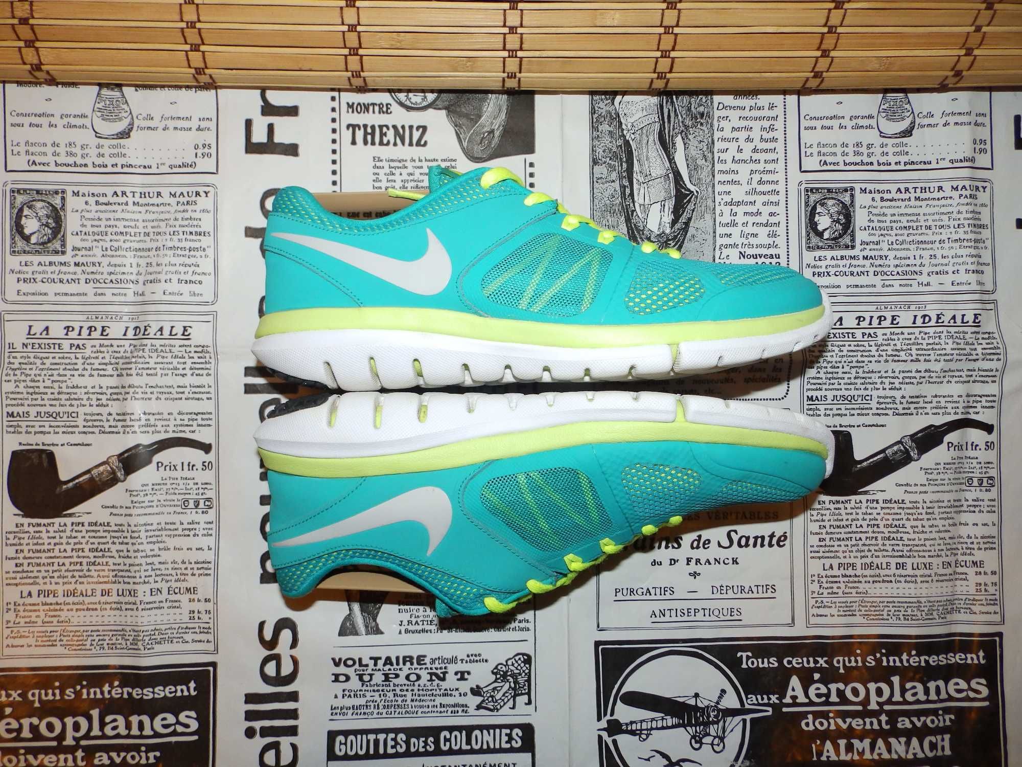 Кроссовки беговые nike women's flex 2014 run running shoes green/volt