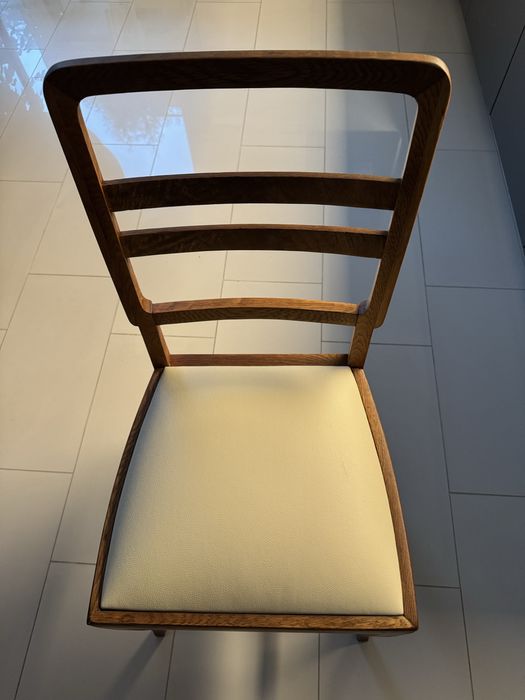 Krzesła art deco, tapicerka skóra