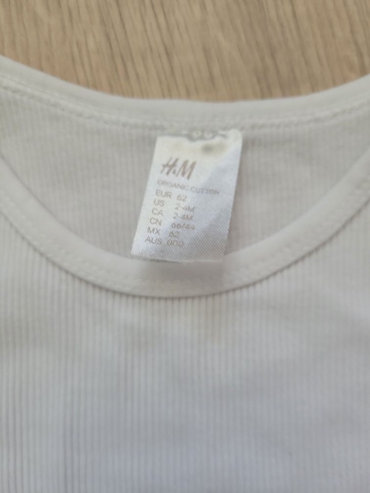 Białe body na ramiączka 62 H&M